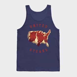 United Steaks of America US Map Meat Lover Tank Top